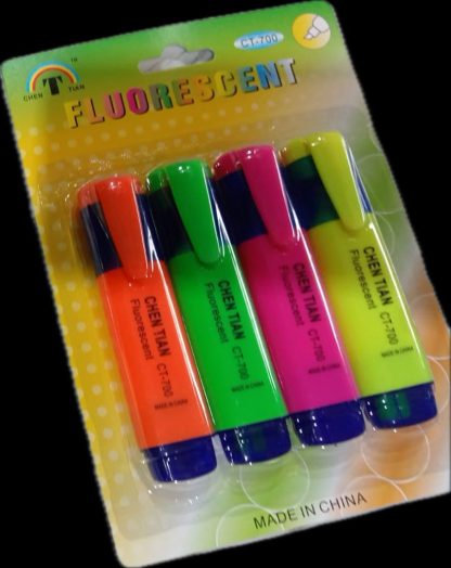 Destacador Fluor x4